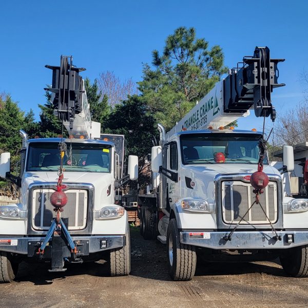 triangle crane white crane trucks